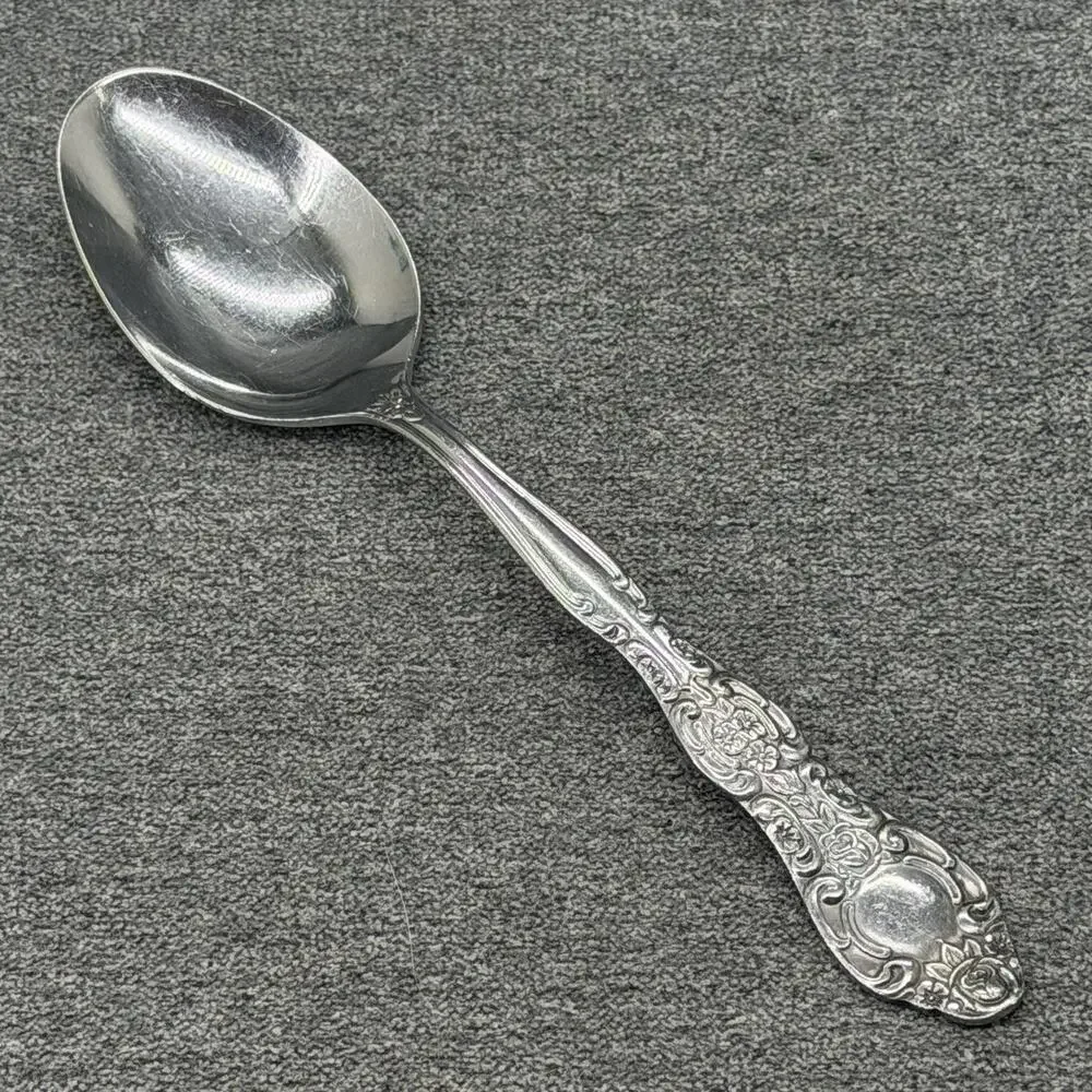 Vintage International Stainless KOREA Spoon Replacement Floral Scroll Flatware